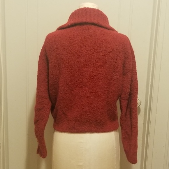 Red Fuzzy Wilfred Quarter Zip - Picture 2 of 5